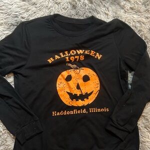 SHEIN Black Halloween 1978 Pumpkin Graphic Sweatshirt